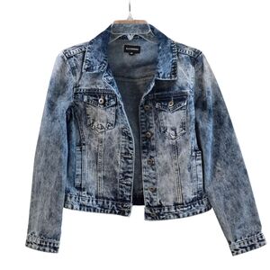 Ranbeeri Blue Stone Wash Denim Jacket 4 Pocket Button Snap Front Women’s M